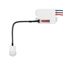 Mini Sensore di Movimento LED Infrarossi da Incasso DIP Switch