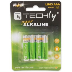 Blister 4 Batterie High Power Mini Stilo AAA Alcaline LR03 1.5V