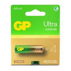 Confezione 4 Batterie GP Ultra Alcaline Stilo AA 15AU/LR6