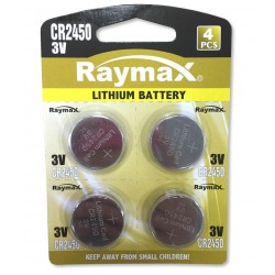 Batterie a Bottone Litio CR2450 (set 4 pz)