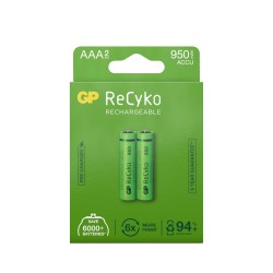 Blister 2 Batterie Ricaricabili AAA Mini Stilo 950mAh GP ReCyko